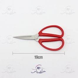 قیچی همه کاره دسته قرمز در سایز 19 سانت