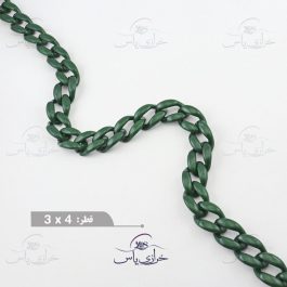 زنجیر پلاستیکی تزئینی سبز 3*4