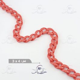 زنجیر پلاستیکی تزئینی قرمز فلورسنت 3*4