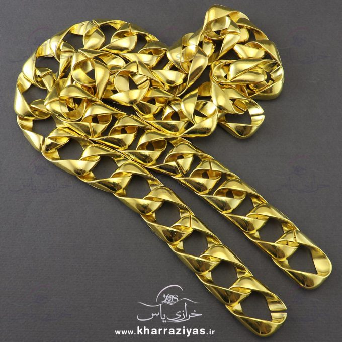 زنجیر پلاستیکی تزئینی طلایی بزرگ