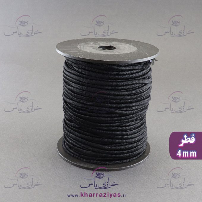 کش قیطان شلواری توپی مشکی (توپ 40 متری)