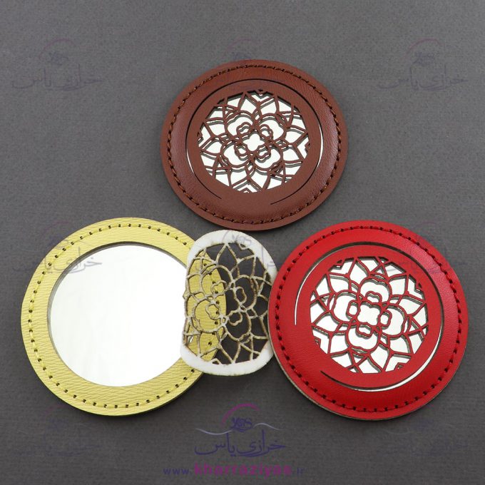 آینه چرمی رنگی کد 54236