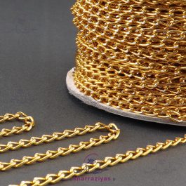 زنجیر دستبند طلایی 62704 ( متری )