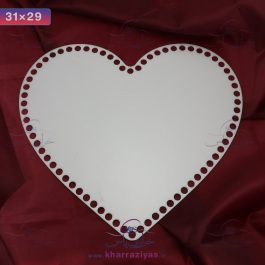 کفی پلکسی سفید ایرانی قلبی 29 سانت