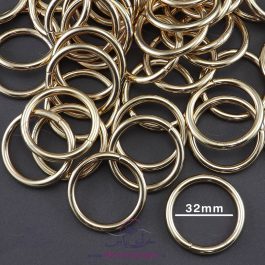 حلقه دایره طلایی ایرانی رنگ ثابت 3.2 سانت
