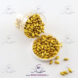 مهره گندمی طلایی حدود 9 میل (بسته حدود 300 عددی)
