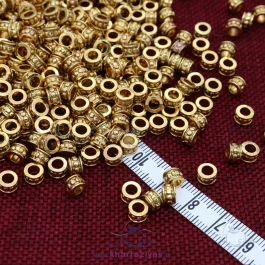 خرجکار دستبند فلزی طرح نگین طلایی (10 عددی)