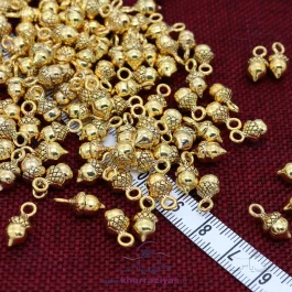 خرجکار دستبند فلزی طرح بلوط طلایی (5 عددی)