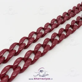 زنجیر پلاستیکی لوبیایی زرشکی ( 70 سانتی )
