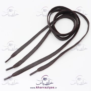 بند کفش طرح چرم قهوه ای ( جفتی )