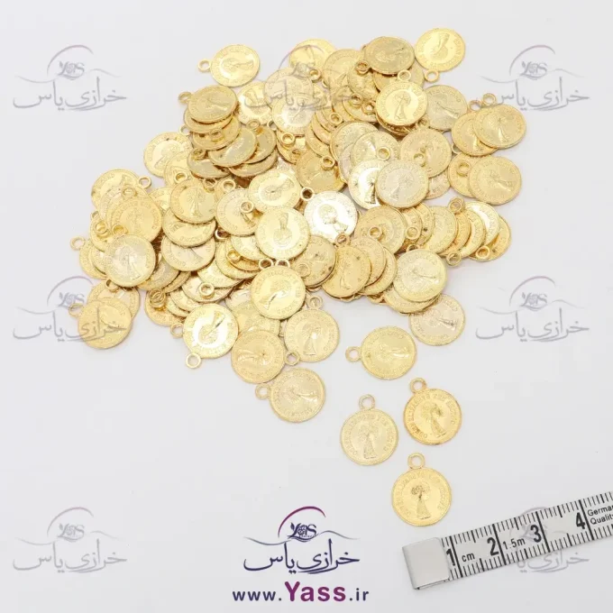 سکه فلزی الیزابت 14 میل طلایی ( 25 عددی )