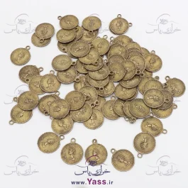 سکه فلزی الیزابت 15 میل زرد قلم ( 25 عددی )