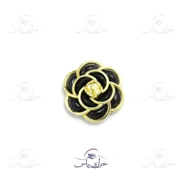 گل کریستالی رز مشکی طلایی