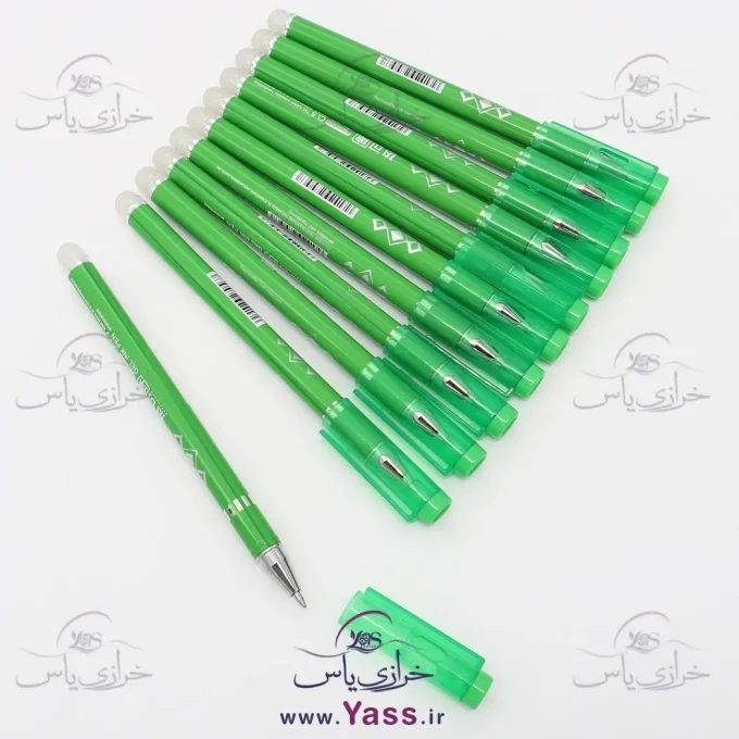 خودکار حرارتی پاک کن دار سبز