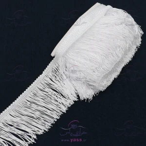 ریشه لباس مجلسی ساده 10 سانت سفید (توپ 10 متری)