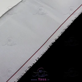 پارچه کتان خامه دوزی ساده سفید (حدود 1 در 1 متر)