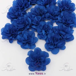 گل پارچه ای فشرده رز آبی کاربنی