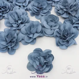 گل پارچه ای فشرده رز آبی برنزی