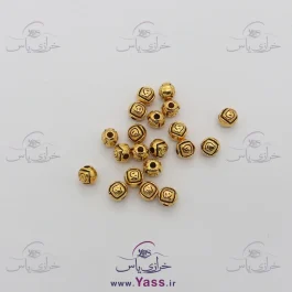 خرجکار دستبند فلزی طرح گل طلایی (20 عددی)