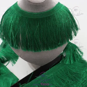 ریشه لباس مجلسی ابریشمی هندی 10 سانت سبز سیدی