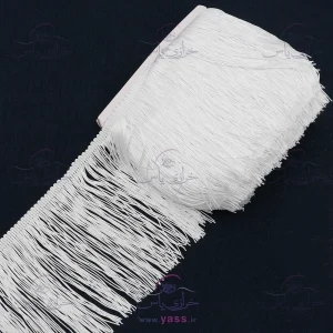 ریشه لباس مجلسی ساده 15 سانت سفید (توپ 10 متری)