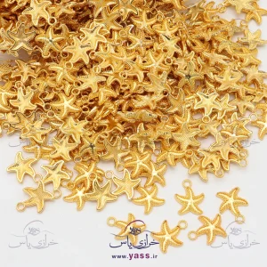 خرجکار دستبند فلزی طرح ستاره دریایی طلایی (250 گرمی)