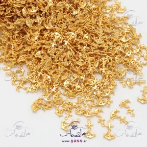 خرجکار دستبند فلزی طرح لنگر طلایی (250 گرمی)