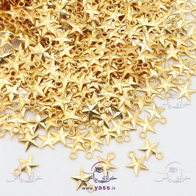 خرجکار دستبند فلزی طرح ستاره طلایی (250 گرمی)