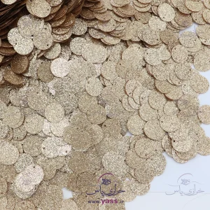 پولک سکه ای سوپر شاین طلایی متالیک 16 میل (بسته 250 گرمی)