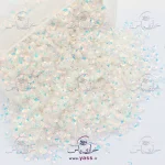 پولک شکوفه رویایی 6 میل سفید براق هفت رنگ (بسته 250 گرمی)
