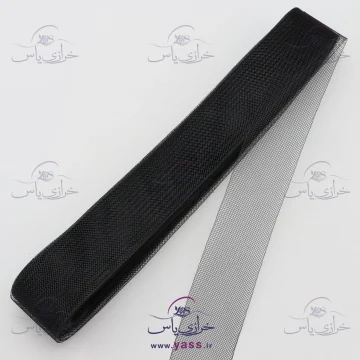تور دبی (نوار گرند) 4 سانت مشکی (بسته 6 توپی)