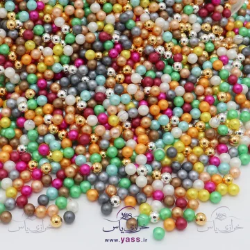 مروارید پانچی مخلوط سایز 6 (بسته 50 گرمی)