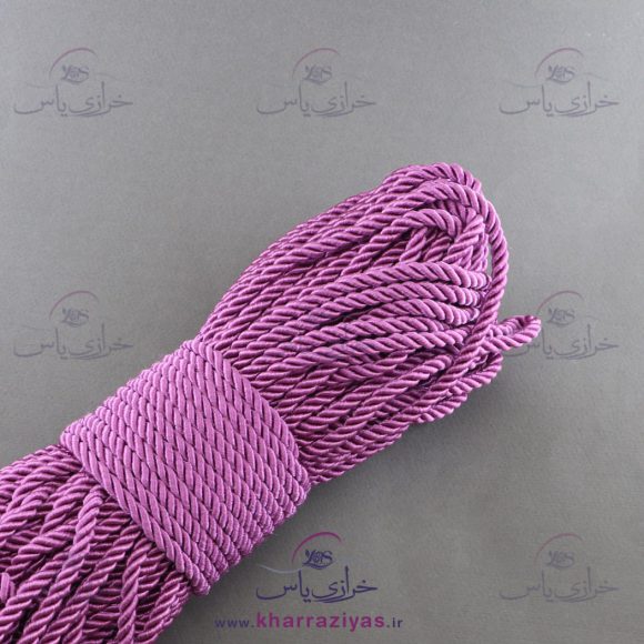 نخ قیطان تابیده ابریشمی بنفش روشن