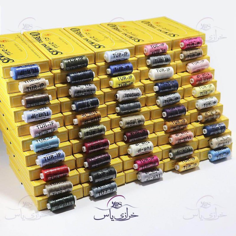 پک نخ قرقره خیاطی (پک سیگارت) 100 رنگ (1200 عددی)