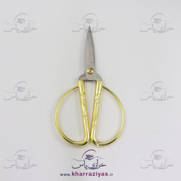 قیچی جواهردوزی طلایی تمام فلز سایز 4