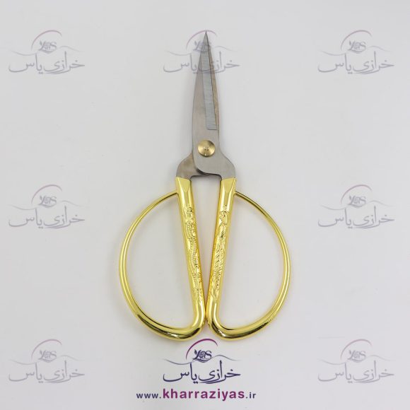 قیچی جواهردوزی طلایی تمام فلز سایز 5